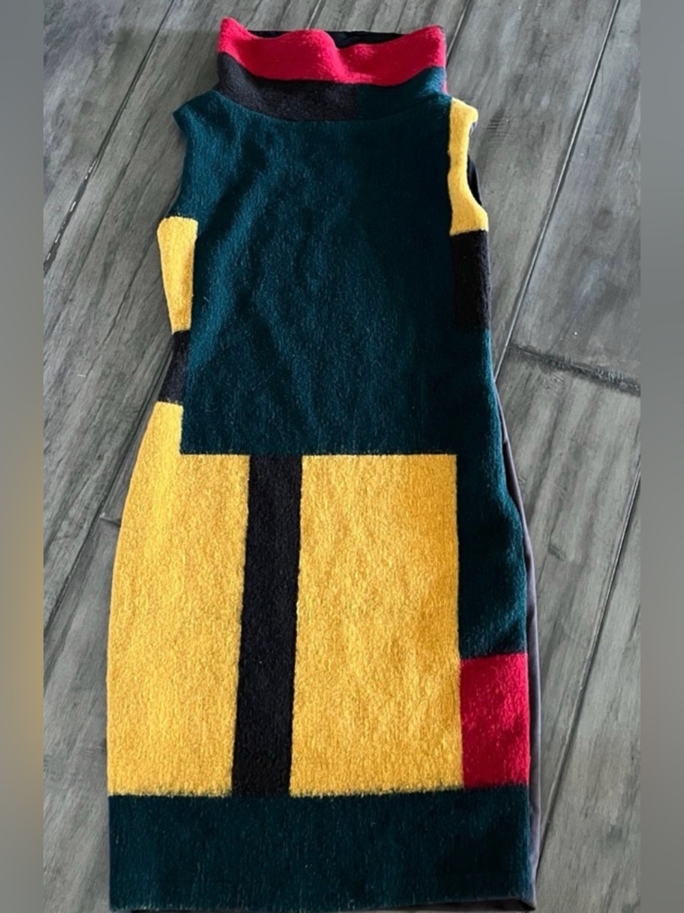 Natalia Romano Wool Color
Block Dress - Size XL